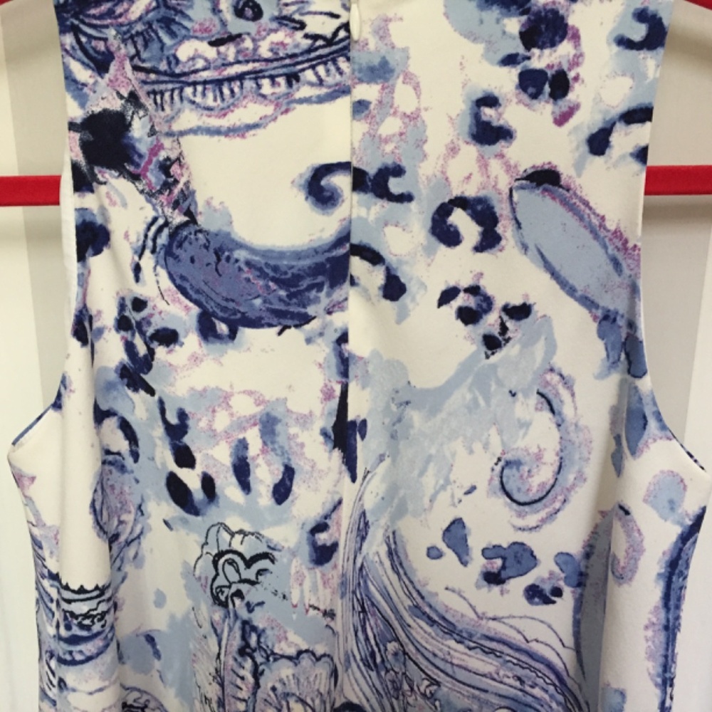 Lauren Ralph Lauren White and Blue Paisley Dress - Picture 15 of 16
